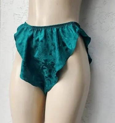 Victoria's Secret Panty Vintage High Cut  Flutter Paisley Green Shorts  Medium • $34.95