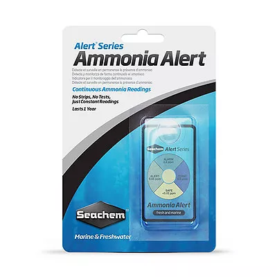 Seachem Ammonia Alert Stick On Aquarium Monitor Test Kit NH4 Fish Tank • £11.05