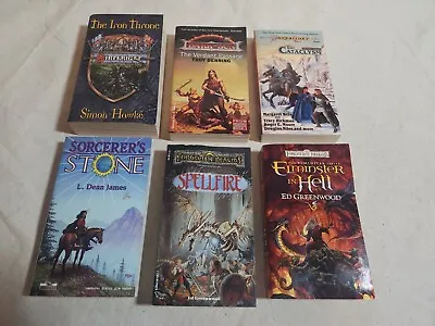 TSR 6 Paperback Book Lot Forgotten Realms Elminster Dragonlance Birthright • $29.99