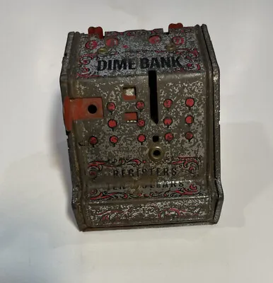 Vintage 1940's J. Chein & Co. Tin Litho Dime Bank Registers Ten Dollars • $9.99