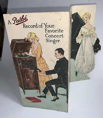 Rare 1916 Pathephone Talking Machine Phonograph Mailer Advertising Sign Foldout • $84.50