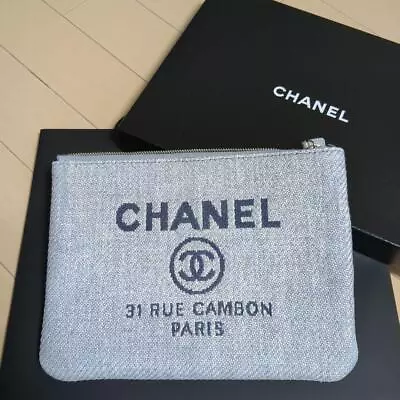 CHANEL CC Deauville Pouch Bag Leather Used 240415T • $1063.71