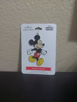 Hallmark Disney MICKEY MOUSE Flat Metal Christmas Tree Ornament 3  Decoration • $3.49