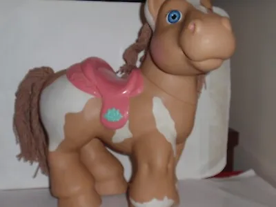 Vintage 1992 Cabbage Patch Kids CPK Pony Crimp N Curl Tan Horse Blue Eyes Pink • $49.99