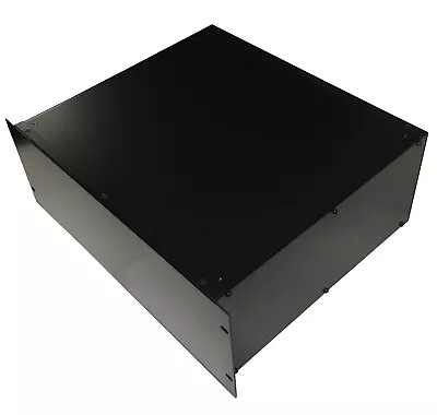 4U Rack Mount Enclosure 19 Inch Non-vented Chassis 390mm Deep In Black • £94.50