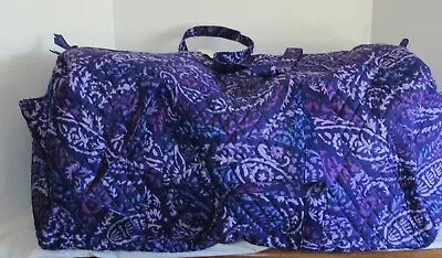 Vera Bradley Women XL TRAVELER DUFFEL BAG PAISLEY AMETHYST Purples • $150.94