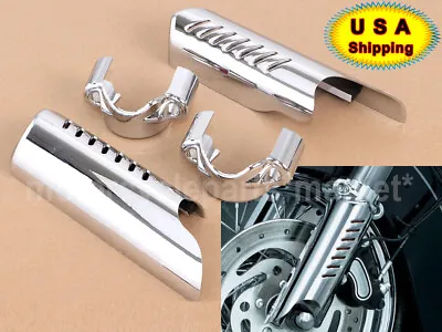 Chrome Lower Leg Deflector Shields Fit For Harley Softail Dyna FXDWG Motorcycle • $30.98