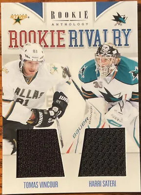 2011-12 Panini Rookie Anthology Rookie Rivalry Dual Jerseys Vincour/Sateri #33 • $4.43