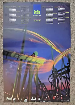 VINTAGE 1995 CEDAR POINT RAPTOR ROLLER COASTER ~ WALL CALENDAR / POSTER Sandusky • $5