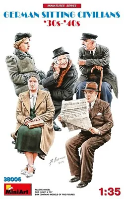 MiniArt 38006 German Sitting Civilians '30s-'40s  1/35 • $13.99