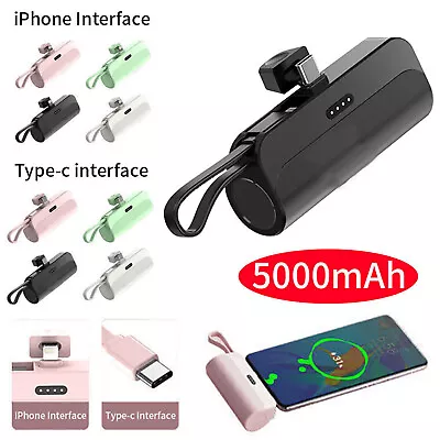 Portable Charger Ultraslim Emergency Mini Power Bank Battery For IPhone Android • £11.99