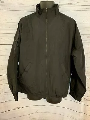 Mta Pro Men’s Windbreaker Full Zip Jacket Black Nylon Blend Size L Large • $19.99