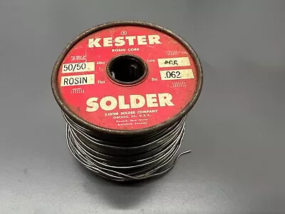 Vintage Kester Rosin Core Solder 50/50 .062 5lb Roll - Made In Usa • $99.99