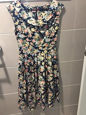$15 • Buy Chutney Mary Dress Size 8 Floral -  Retro Look  - Cocktail,  Special Occasion
