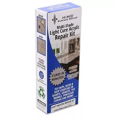 White Tones - Quartz Worktop Repair Kit White - Quartz Marble Granite • £40.99