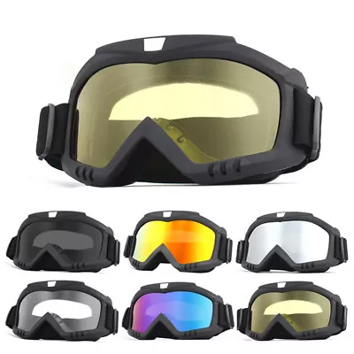 Motorcycle Goggles Windproof Motocross ATV Racing Glasses Helmet Riding Eyewear • $8.49