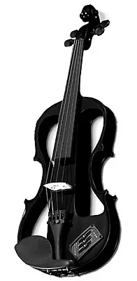 Carlo Giordano 4/4  Electric Violin Black Includes Case Bow Rosin & Headphones • $499