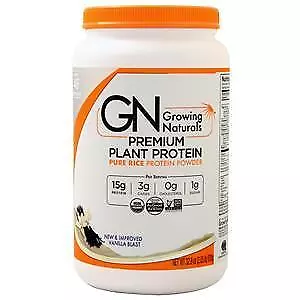 Growing Naturals Premium Plant Protein - Pure Rice Protein Powder Vanilla Blast • $40.95