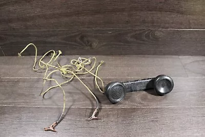 Antique Lineman's Telephone Tester Metal Handset Early 1900s No Markings Cloth • $19.49