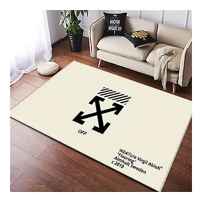 Off White Street Fashion Rug Hypeast Decor Rug Off White Mat Fan Cool Carpet • $249