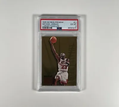 1995 Skybox Premium Michael Jordan Larger Than Life Chicago Bulls Graded PSA 6 • $125