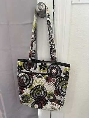 Vera Bradley Women's Cocoa Moss Inner Pocket Toggle Loop Multicolor Tote Bag • $25
