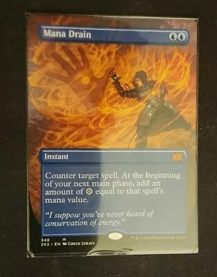 Borderless Mana Drain 2x2 Double Masters 2022 Mtg Magic The Gathering • $50