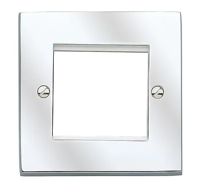 MK Alloy 1G Euro Data Module Front Plate In Polished Chrome K182 POC 50 X 50 Mm • £4.99