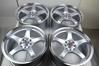 4 New DDR Fuzion 17x7.5 4x100/114.3 38mm Silver Polished Lip Wheels Rims • $659