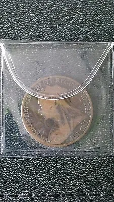 1898 One Penny 1d Queen Victoria In Wallet • £0.95