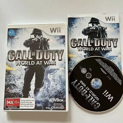 Call Of Duty: World At War - Nintendo Wii With Manual PAL • $15.50