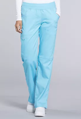 Scrubs Cherokee Workwear Mid Rise Pull On Tall Pant WW110T TRQ Turquoise • $27.99