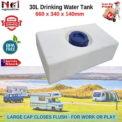 $99 • Buy 30l Portable Drinking Water Storage Tank For Boat Trucks Vans Utes Caravans Car