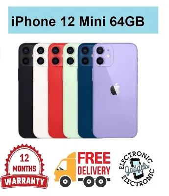 NEW Apple IPhone 12 Mini 64GB - 5G Unlocked 90% Above Battery - Original BOX • £259.90