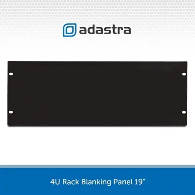 4U Blanking Panel 19  Rackmount Blank Plate For Comms Data Cabinet Black Steel • £8.99