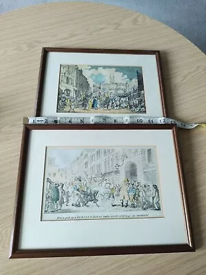 £50 • Buy Antique X2 THOMAS ROWLANDSON Bartholomew FAIR & Smithfield ETCHING