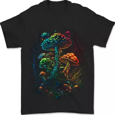 Magic Mushrooms Psychedelic Trippy LSD Mens T-Shirt 100% Cotton • £8.49