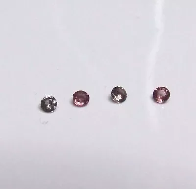  2.6 Mm Pink/green Sapphire Gemstones X 4  • $66.75