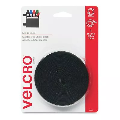VELCRO Brand STICKY BACK Tape Roll 3/4  X 5' Black • $14.03