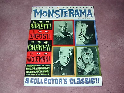 MONSTERAMA Magazine # 1 Karloff Lugosi Chaney The Wolfman • $10