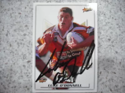 $9.99 • Buy Nrl Rugby League Card Personally Signed With Coa 2001 Luke O'donnell Tigers
