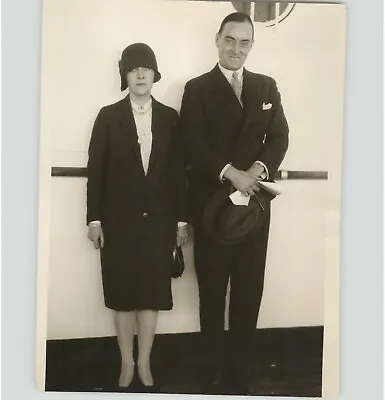 British Race Car Driver SIR MALCOLM CAMPBELL W Wife D WHITTALL 1930s Press Photo • $52.50