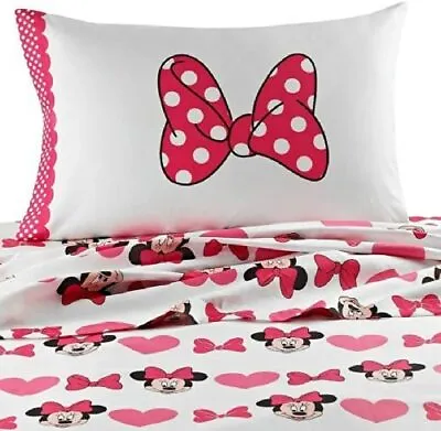 Minnie Mouse 'Cute Bows' Full Size Sheets Set Disney Junior NEW Fast Shipping  • $45.95