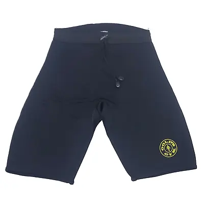 GOLDS GYM Neoprene Shorts Mens Size S/M Black Lifting Cycling Compression • $22.99