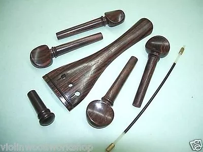 Old Violin Shop Part 4/4 Rosewood Tail Piece Pegs Gut Project VWWS • $17.14