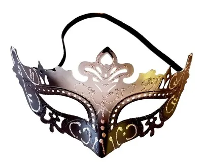 Masquerade Mask Mardi Gras Black Silver • $9.99