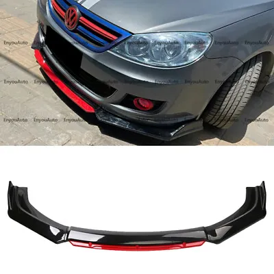 For Volkswagen Golf MK5 MK6 MK7 Front Bumper Lip Spoiler Splitter Black Red • $60