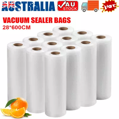 50Roll 6Mx28CM Vacuum Food Sealer Saver Bag Seal Storage Commercial Heat Grade • $9.29