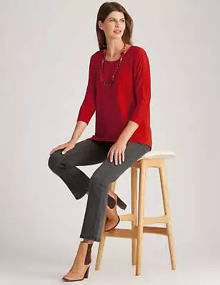 W LANE - Womens Summer Tops - Red Blouse / Shirt - Office Wear - Work Clothes • $18.49