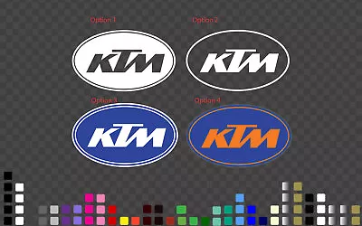 KTM Logo Racing Oval Sticker Vinyl Decal Vintage Car Bike Window 3 ~ 120 Cm Long • $9.99